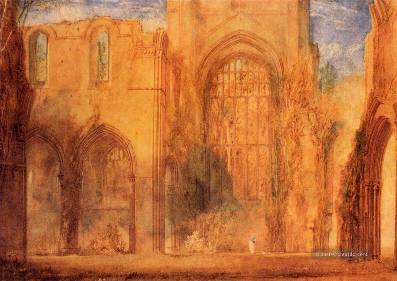 Interior of Fountains Abbey Yorkshire romantische Turner Ölgemälde